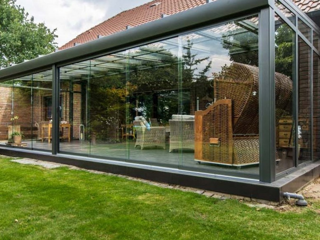 HEIM & HAUS Terrassendach mit Schiebeverglasung